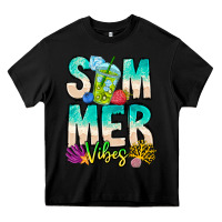Black Summer Vibes Heavy Core Tee - CowhideDigitalArt