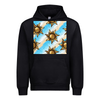 Black leopard sun seamless pattern Urban Hoodie - BundleAndBundleShop