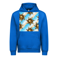 Cobalt leopard sun seamless pattern Urban Hoodie - BundleAndBundleShop