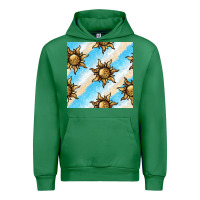Emerald leopard sun seamless pattern Urban Hoodie - BundleAndBundleShop