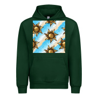 Forest Green leopard sun seamless pattern Urban Hoodie - BundleAndBundleShop