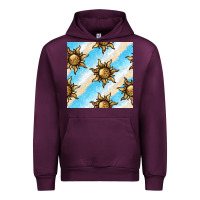 Mauve Wine leopard sun seamless pattern Urban Hoodie - BundleAndBundleShop