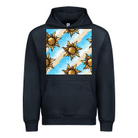 Navy leopard sun seamless pattern Urban Hoodie - BundleAndBundleShop