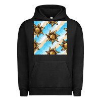 Pigment Black leopard sun seamless pattern Urban Hoodie - BundleAndBundleShop