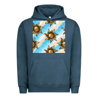 Pigment Midnight Navy leopard sun seamless pattern Urban Hoodie - BundleAndBundleShop