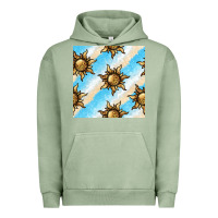 Pigment Oil Green leopard sun seamless pattern Urban Hoodie - BundleAndBundleShop