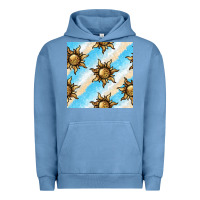 Pigment Pebble Blue leopard sun seamless pattern Urban Hoodie - BundleAndBundleShop