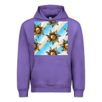Tulip leopard sun seamless pattern Urban Hoodie - BundleAndBundleShop