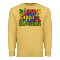 Antique Gold love support advocate Premium Sweatshirt - Zillion Design Studio