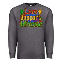 Charcoal Heather love support advocate Premium Sweatshirt - Zillion Design Studio