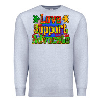Heather Grey love support advocate Premium Sweatshirt - Zillion Design Studio