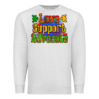 Oatmeal Heather love support advocate Premium Sweatshirt - Zillion Design Studio