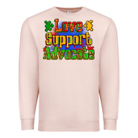 Pale Pink love support advocate Premium Sweatshirt - Zillion Design Studio