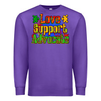 Purple love support advocate Premium Sweatshirt - Zillion Design Studio
