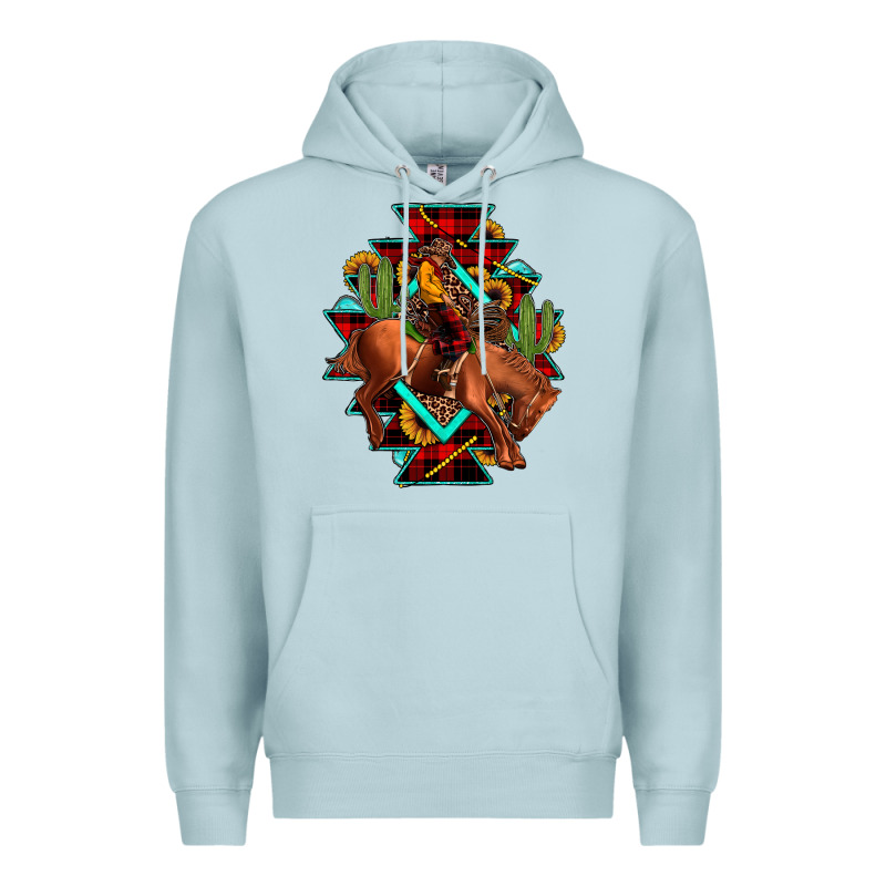 Aztec Rodeo Cowboy Christmas Premium Hoodie by JahusDesignShop | Teevron