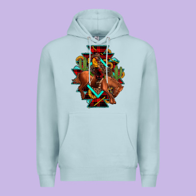 Aztec Rodeo Cowboy Christmas Premium Hoodie Designed By Jahusdesignshop