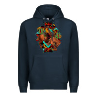 Navy aztec rodeo cowboy christmas Premium Hoodie - JahusDesignShop