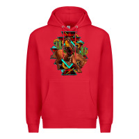Red aztec rodeo cowboy christmas Premium Hoodie - JahusDesignShop