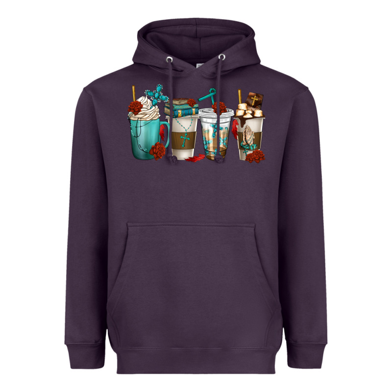 Faith Coffee Cups Heavyweight Hoodie by texasbilliewilder | Teevron