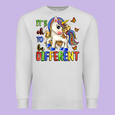 It's Ok To Be Different Premium Sweatshirt Designed By Zillion Design Studio
