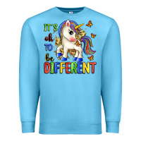 Ocean Blue it's ok to be different Premium Sweatshirt - Zillion Design Studio