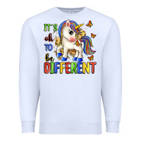 White it's ok to be different Premium Sweatshirt - Zillion Design Studio