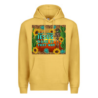 Antique Gold don't think jesus done it that way western skeleton cactus Premium Hoodie - Artiststas