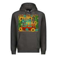 Charcoal Heather don't think jesus done it that way western skeleton cactus Premium Hoodie - Artiststas