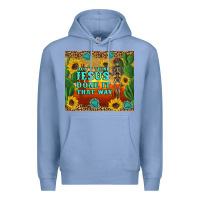 Colony Blue don't think jesus done it that way western skeleton cactus Premium Hoodie - Artiststas