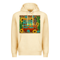 Pina Colada don't think jesus done it that way western skeleton cactus Premium Hoodie - Artiststas