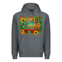Rock don't think jesus done it that way western skeleton cactus Premium Hoodie - Artiststas