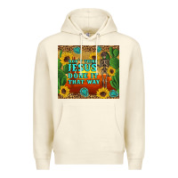 Sandshell don't think jesus done it that way western skeleton cactus Premium Hoodie - Artiststas
