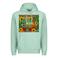 Seafoam don't think jesus done it that way western skeleton cactus Premium Hoodie - Artiststas