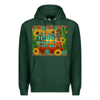 Sports Green don't think jesus done it that way western skeleton cactus Premium Hoodie - Artiststas