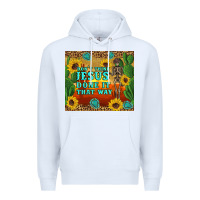 White don't think jesus done it that way western skeleton cactus Premium Hoodie - Artiststas