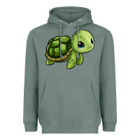 Sage cute turtle Heavyweight Hoodie - Zillion Design Studio