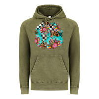 Vintage Olive race sunflower patches Vintage Hoodie - AdoDesignShop
