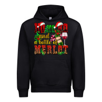 Black ho ho ho and a bottle of merlot Urban Hoodie - AdoDesignShop