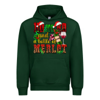 Forest Green ho ho ho and a bottle of merlot Urban Hoodie - AdoDesignShop