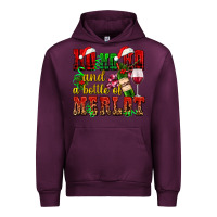 Mauve Wine ho ho ho and a bottle of merlot Urban Hoodie - AdoDesignShop