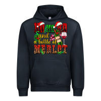 Navy ho ho ho and a bottle of merlot Urban Hoodie - AdoDesignShop