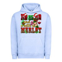 Pigment Grape Ice ho ho ho and a bottle of merlot Urban Hoodie - AdoDesignShop