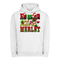 Pigment Lunar Rock ho ho ho and a bottle of merlot Urban Hoodie - AdoDesignShop