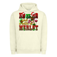 Pigment Pistachio ho ho ho and a bottle of merlot Urban Hoodie - AdoDesignShop
