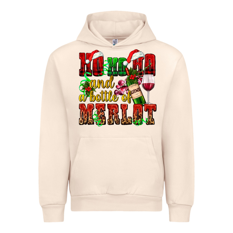 Ho Ho Ho And A Bottle Of Merlot Urban Hoodie by AdoDesignShop | Teevron