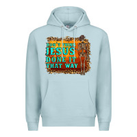 Blue Mist don't jesus done it that way western skeleton Premium Hoodie - Artiststas