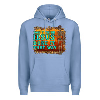 Colony Blue don't jesus done it that way western skeleton Premium Hoodie - Artiststas