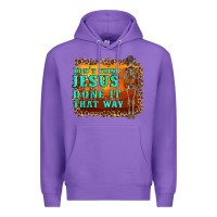 Purple don't jesus done it that way western skeleton Premium Hoodie - Artiststas
