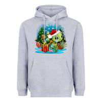 Heather Grey christmas turtle Heavyweight Hoodie - Zillion Design Studio