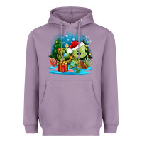 Lavender christmas turtle Heavyweight Hoodie - Zillion Design Studio